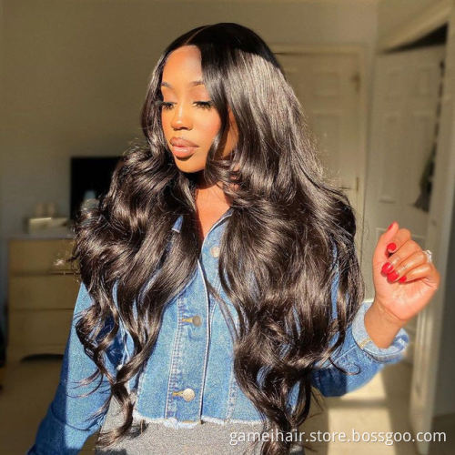 cheap 12a grade natural body mejor virgin Brazilian human hair waved wigs vendors transparent hd lace front fantasy wigs